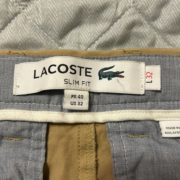 Lacoste slim fit khaki pants like new US32 - Picture 2 of 7